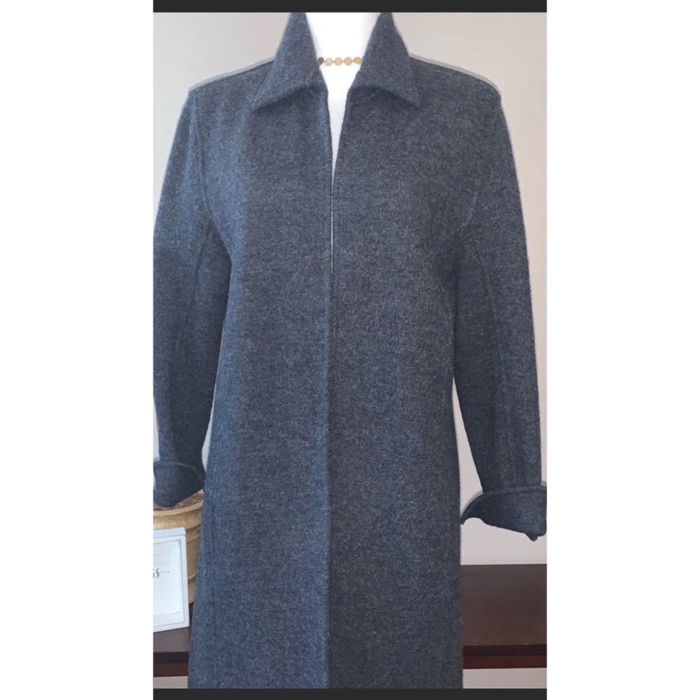 Sarah Spencer Petite Gray Wool Coat, Size PSmall